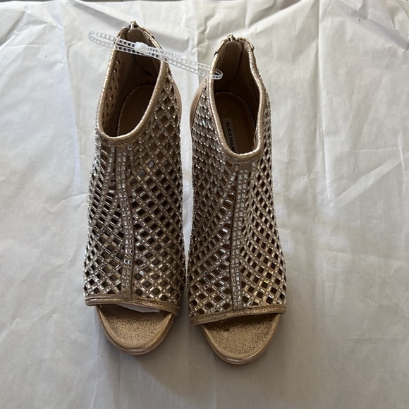 Alex Marie Livia Shimmer Embellished Peep Toe Heels - Picture 6 of 9